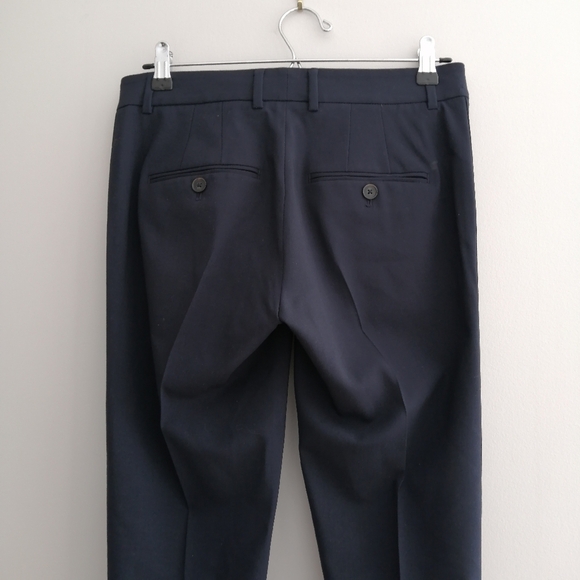 Vince Wool Tuxedo Stripe Slim Navy Trouser Pants 2 - Picture 6 of 16